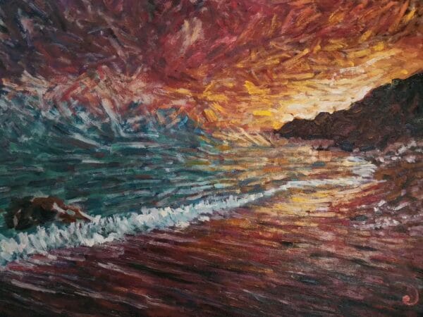 oil painting sunset 3