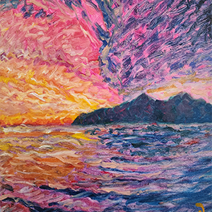 oil painting sunset 1