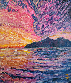 oil painting sunset 1