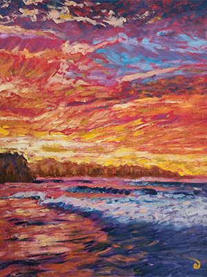 oil painting sunset 2